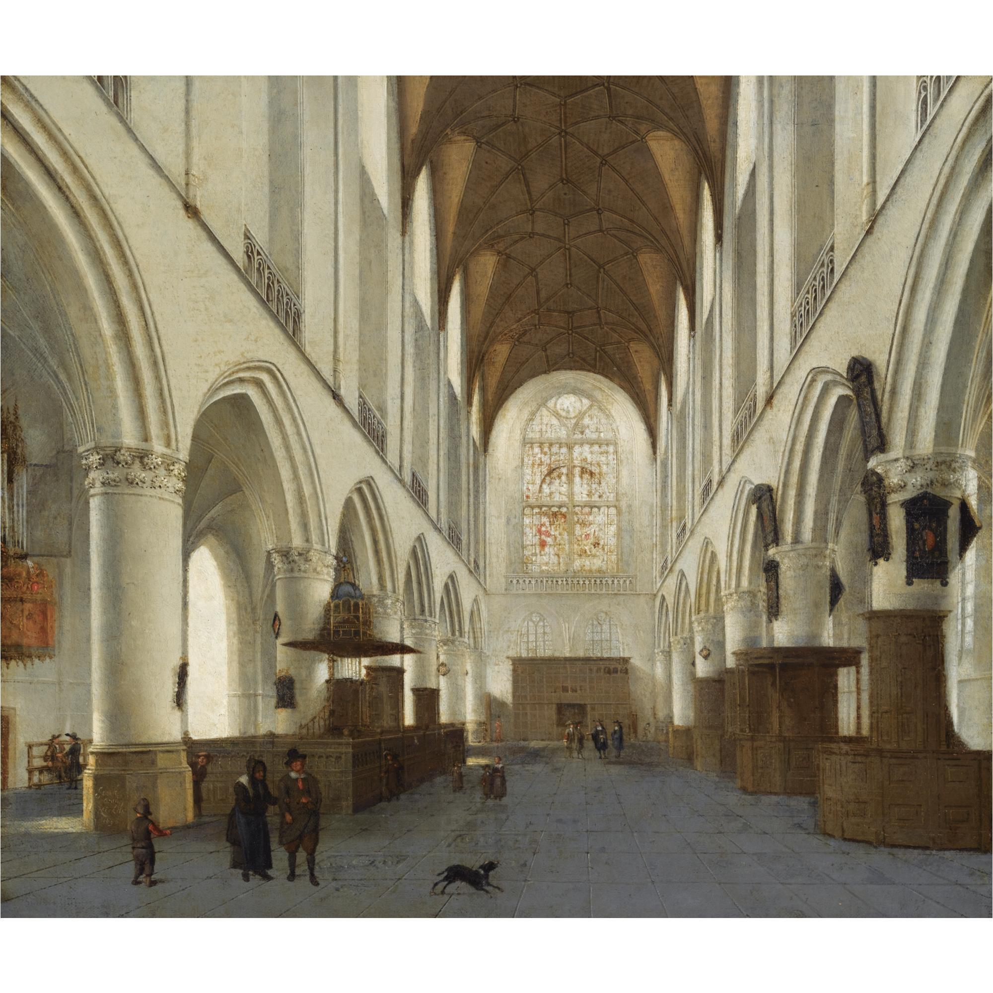 Isaak van Nickelen - The Interior Of The Church Of Saint Bavo, Haarlem