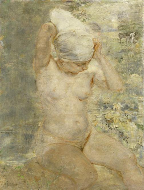 Isabel Bishop - Nude by Stream