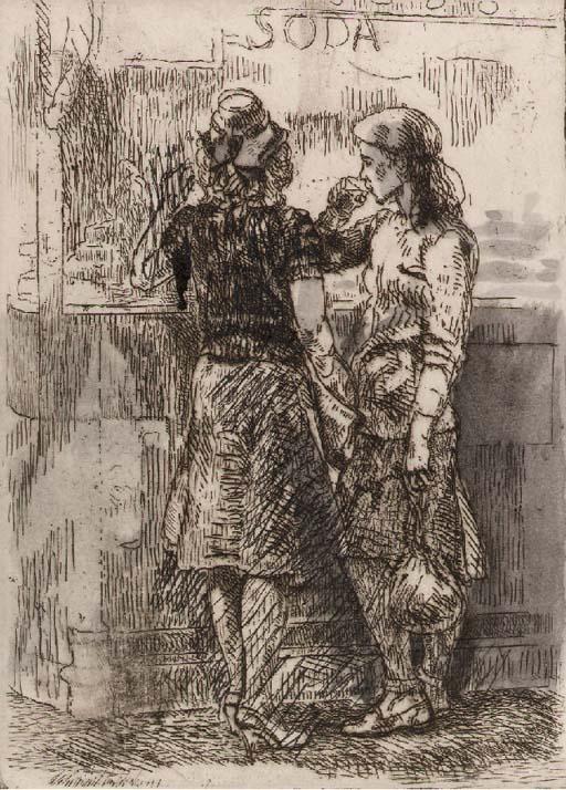 Isabel Bishop - Soda Fountain (T.46)