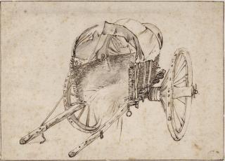 Isack Jansz. Van Ostade - A covered two-wheeled wagon