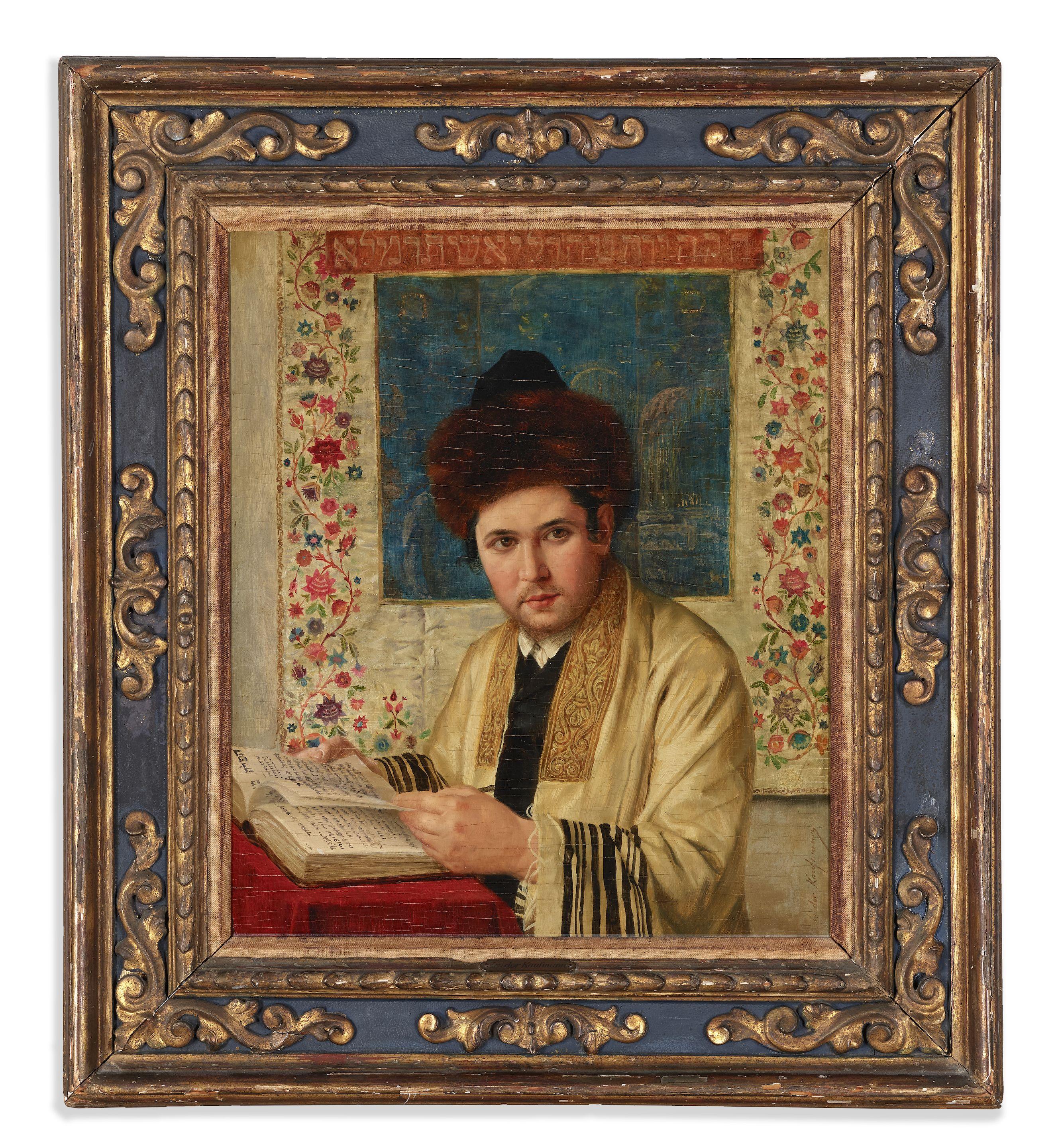 Isidor Kaufmann - A portrait of a Hassidic Talmud student