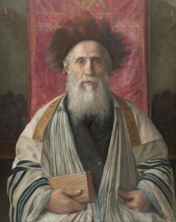 Isidor Kaufmann - Austrian portrait Of A Rabbi