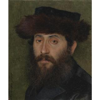 Isidor Kaufmann - Hungarian Portrait Of A Man With Streimel