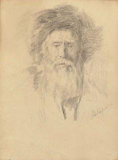 Isidor Kaufmann - Study for \'Hoere Isreal!\'