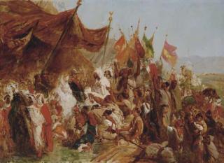 Isidore Alexandre Augustin Pils - A Large Oil Study for La fête donnée à LL. MM. l\'Empereur et l\'Impératrice, à Alger, le 19 septembre 1860