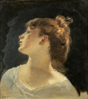 Isidore Alexandre Augustin Pils - Head of a dancer, study for Orpheus, in the Opera de Paris