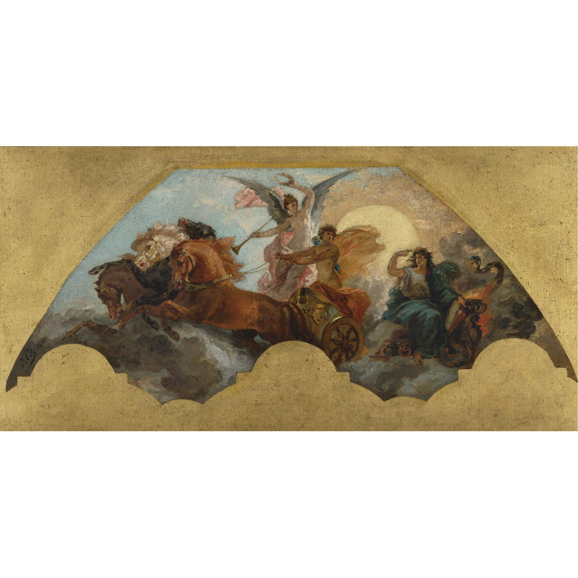 Isidore-Alexandre-Augustin Pils - The Triumph Of Apollo: A Sketch For The Ceiling Of The Grand Staircase Of The Paris Opera