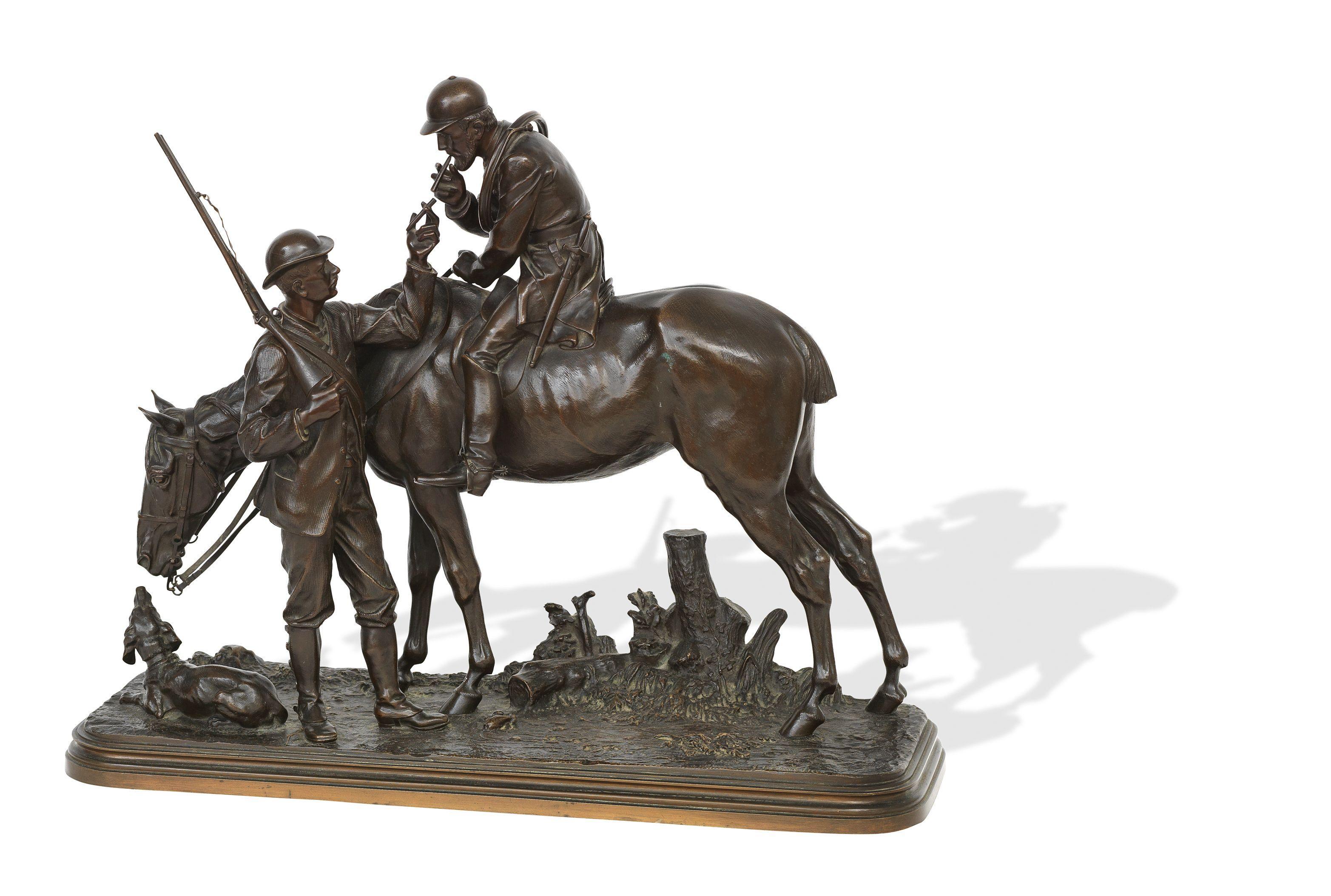 Isidore Jules Bonheur - Bronze Huntsman Group