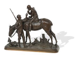 Isidore Jules Bonheur - Bronze Huntsman Group