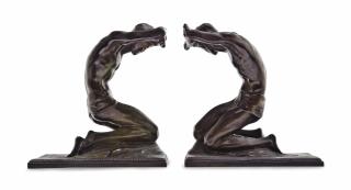 Isidore Konti - Kneeling Men: A Pair of Bookends