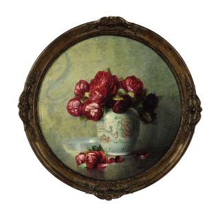 Isidore Rosenstock - Still life of red roses in a vase