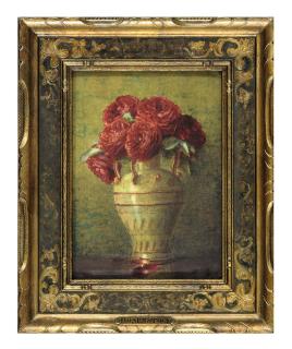 Isidore Rosenstock - Still life of yellow roses in a porcelain vase; and a companion still life