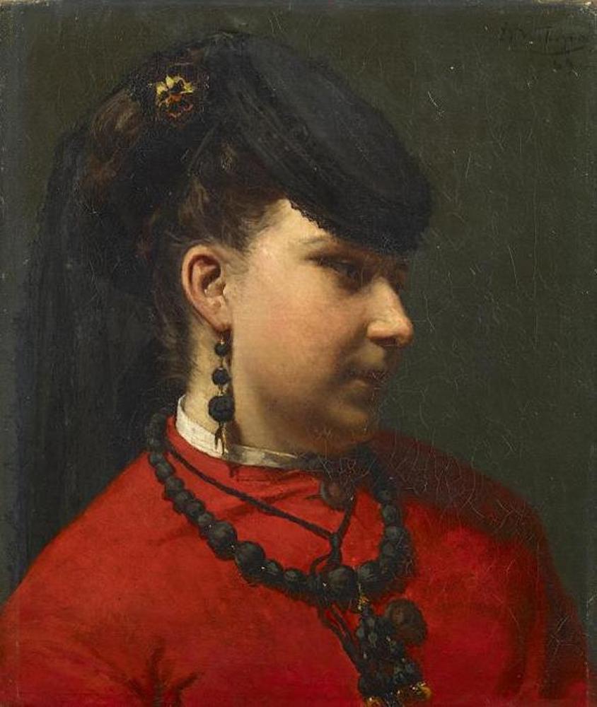 Isidore Verheyden - Porträt einer vornehmen jungen Dame