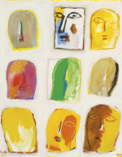 Ismael Fattah - Untitled (Nine Faces)