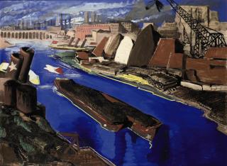 Ismael Gonzalez De La Serna - Factories in a harbour