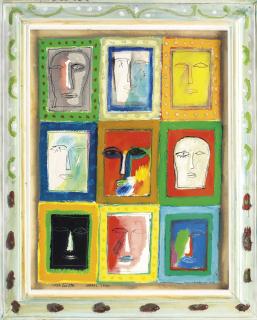 Ismail Fattah - Untitled (Nine Faces)