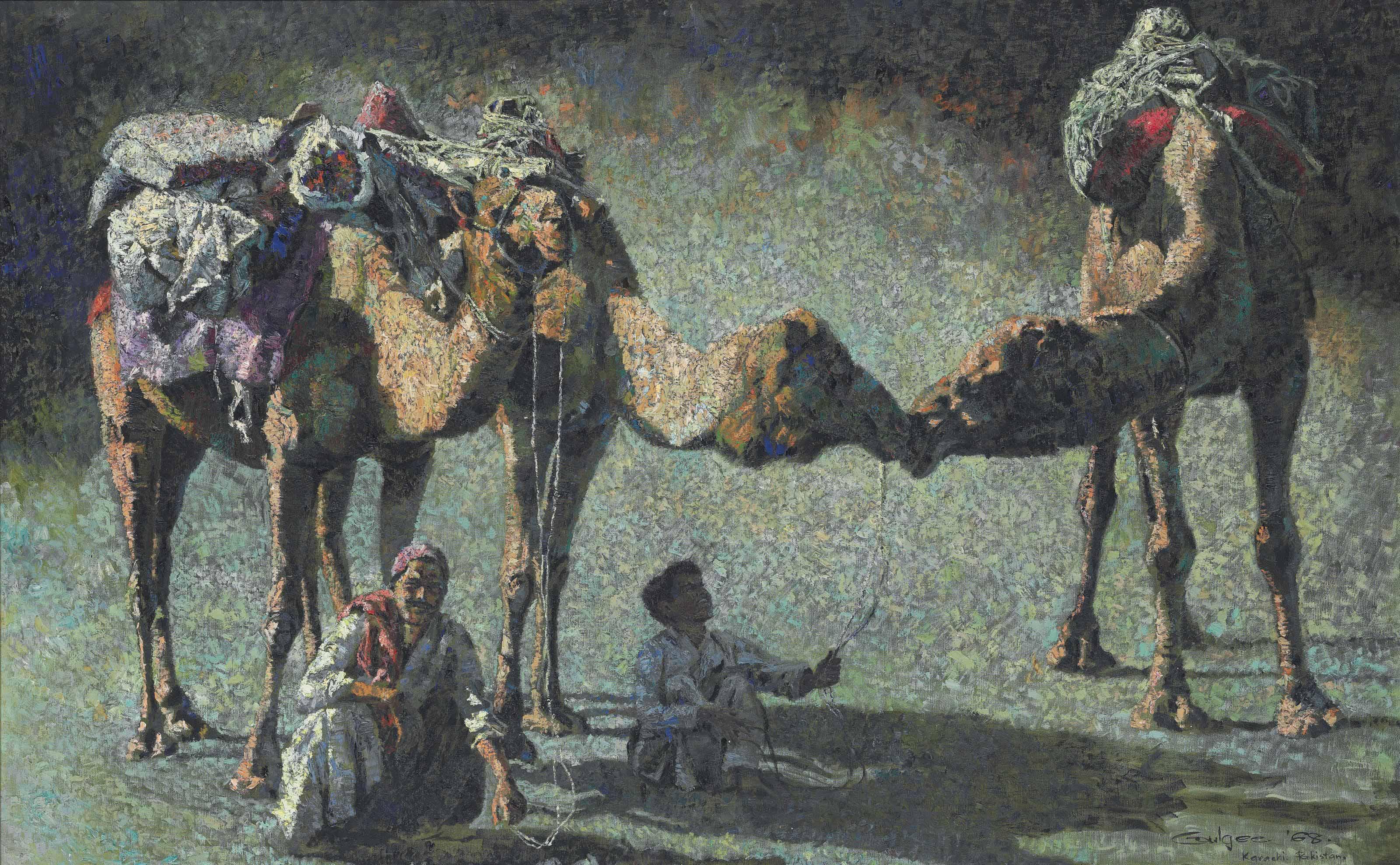 Ismail Gulgee - Untitled (Camels)