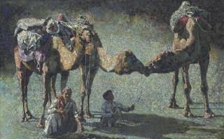 Ismail Gulgee - Untitled (Camels)