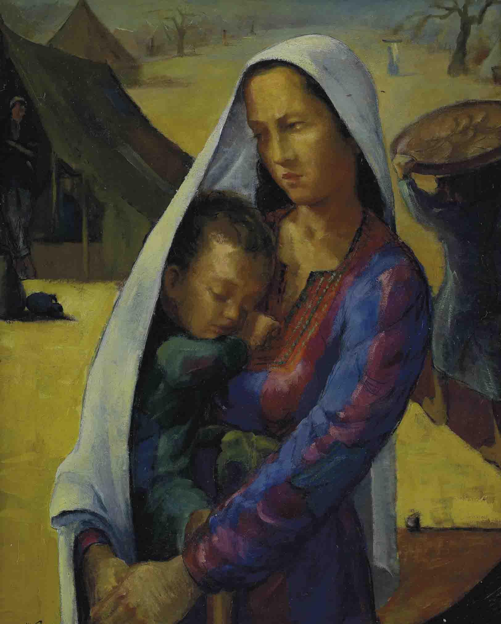 Ismail Shammout - Mother and Child