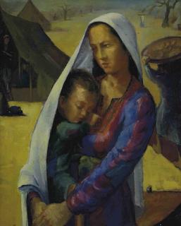 Ismail Shammout - Mother and Child