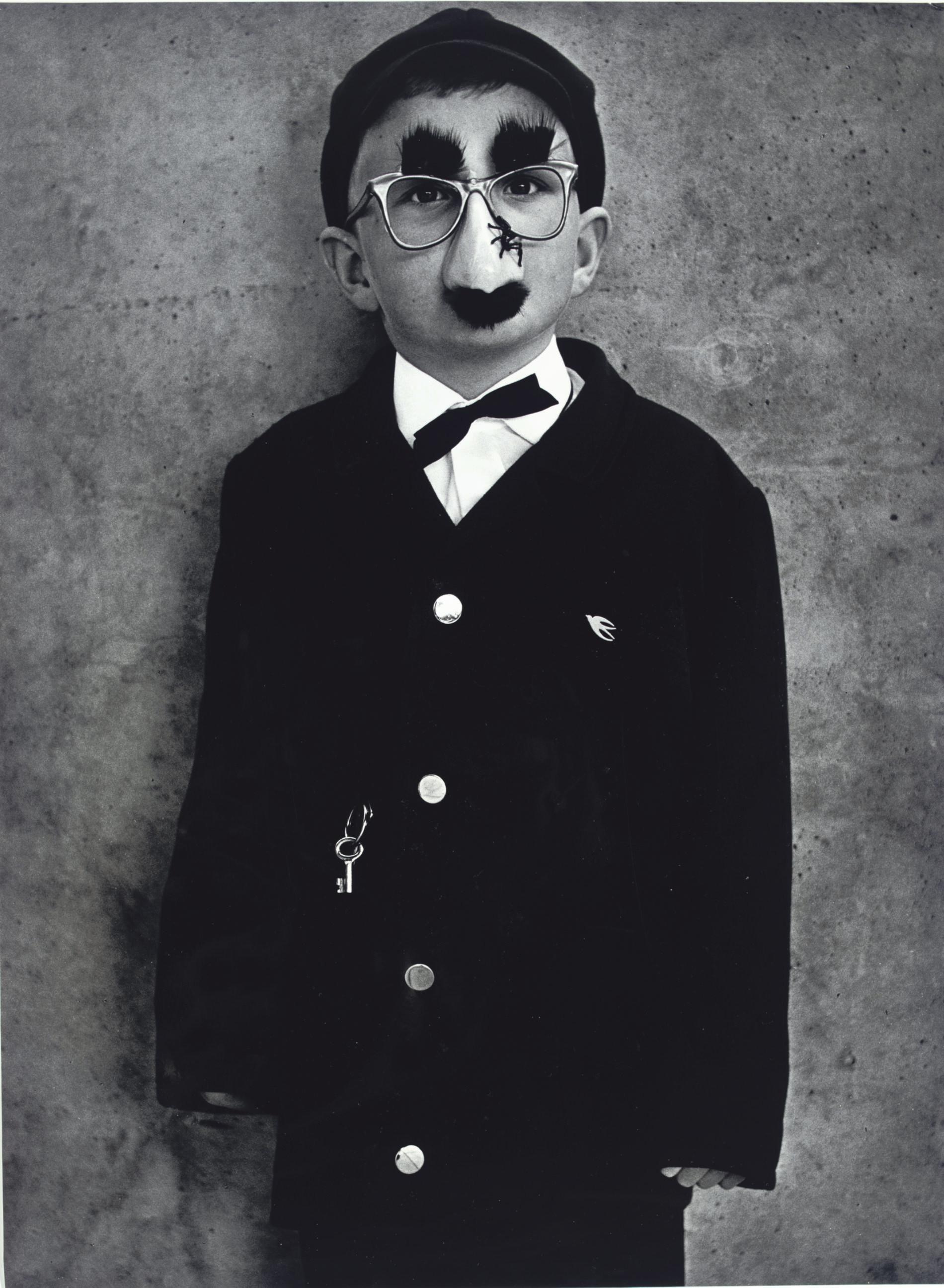 Ismo Hölttö - Boy wearing joke mask, May Day, Myllypuro, Helsinki, 1967