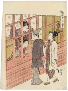 Isoda Koryusai - Minazuki (the sixth month), from the series Enro junigatsu (Brothels in the twelve months)