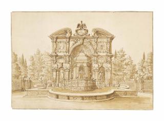 Israël Silvestre - The water organ at the Villa d\'Este, Tivoli