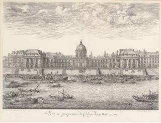 Israël Silvestre - Veuë et perspective du Colege des 4 Nations; Veuë ey perspective du Palais, et Jardins des Tuilleries; and Veuë des Jardins du Palais des Thuilleries, du coste du Cours de la Reyne