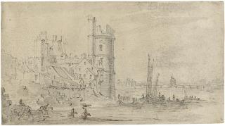 Israël Silvestre - View of the Tour de Nesle, Paris, seen from the East