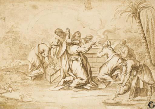 Israël Silvestre - Vue de Venise Avec Le Palais Des Doges Et Le Campanile, Un Bateau Au Premier Plan