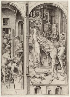 Israhel van Meckenem - Die Enthauptung Johannes des Täufers