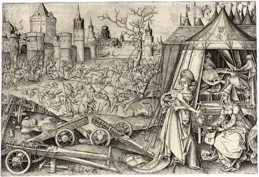 Israhel van Meckenem - Judith with the Head of Holophernes (Bartsch 4; Geisberg, Lehrs, Hollstein 8 IV)