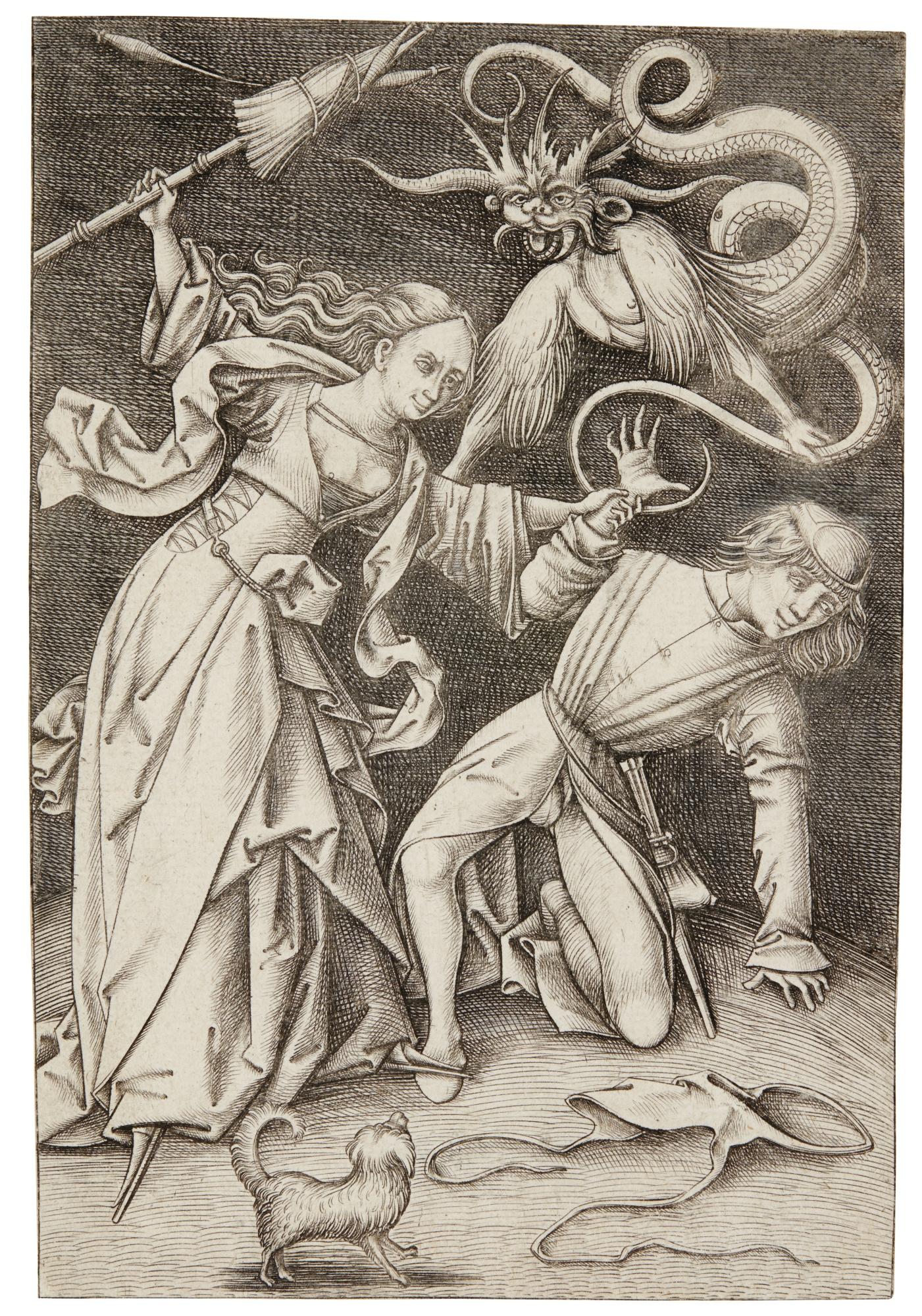 Israhel van Meckenem - The Angry Wife (G. 406; L., Holl. 504)