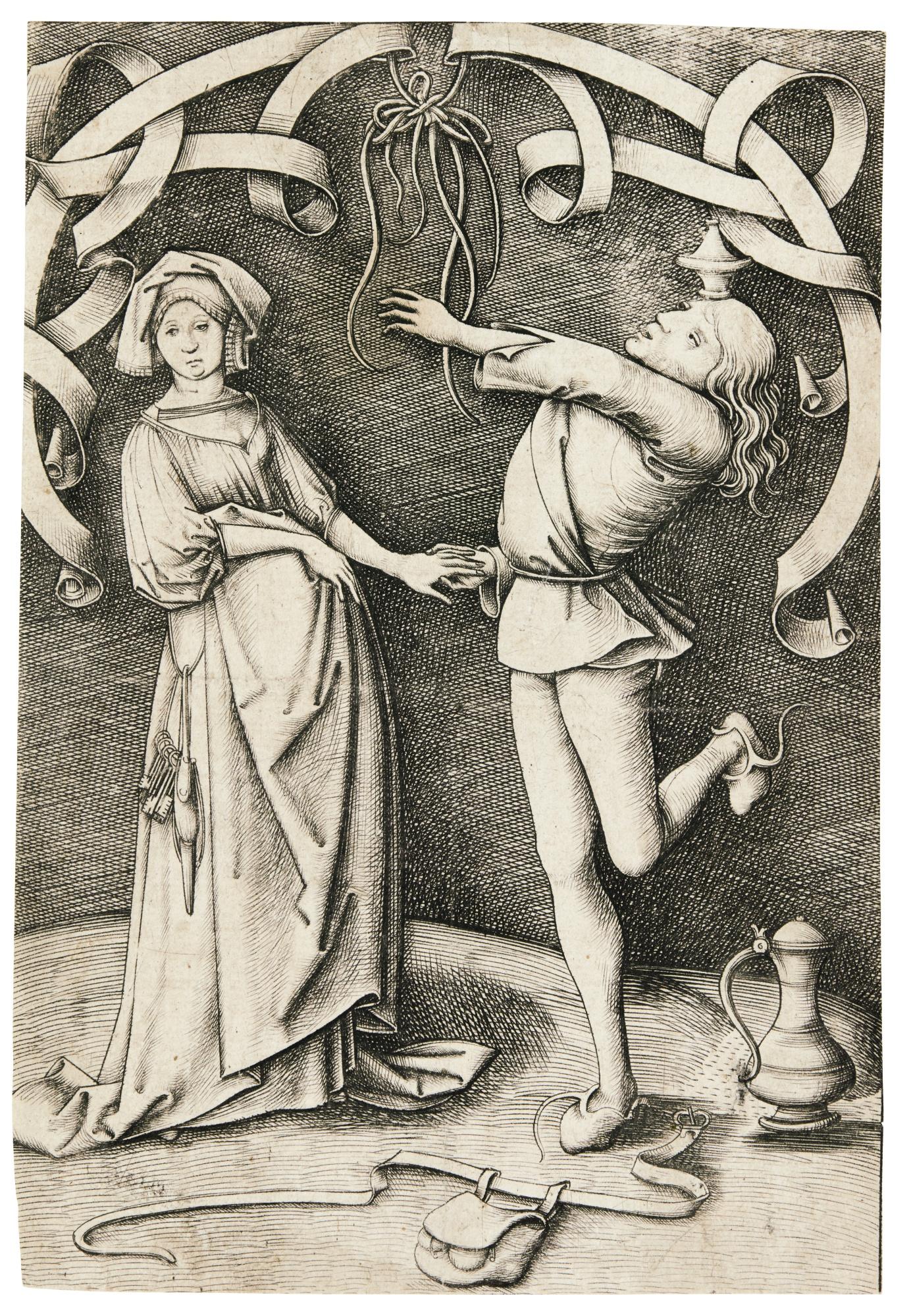 Israhel van Meckenem - The Juggler And The Woman (G. 405; L., Holl. 503)