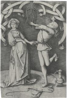 Israhel Van Meckenem - The Juggler And The Woman (Geisberg 405, Hollstein, Lehrs 503)