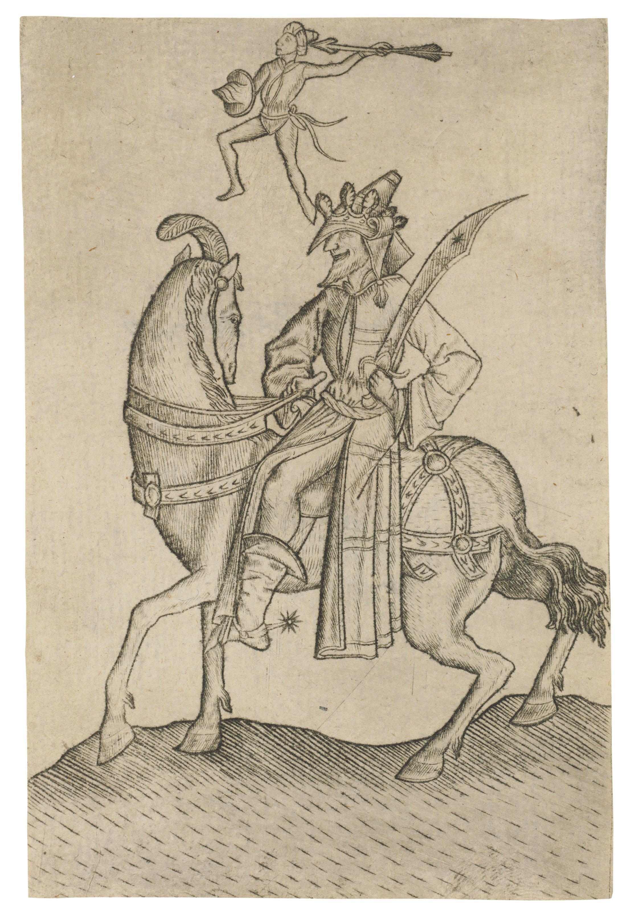 Israhel Van Meckenem - The King of Men, from: The Large Deck of Playing Cards