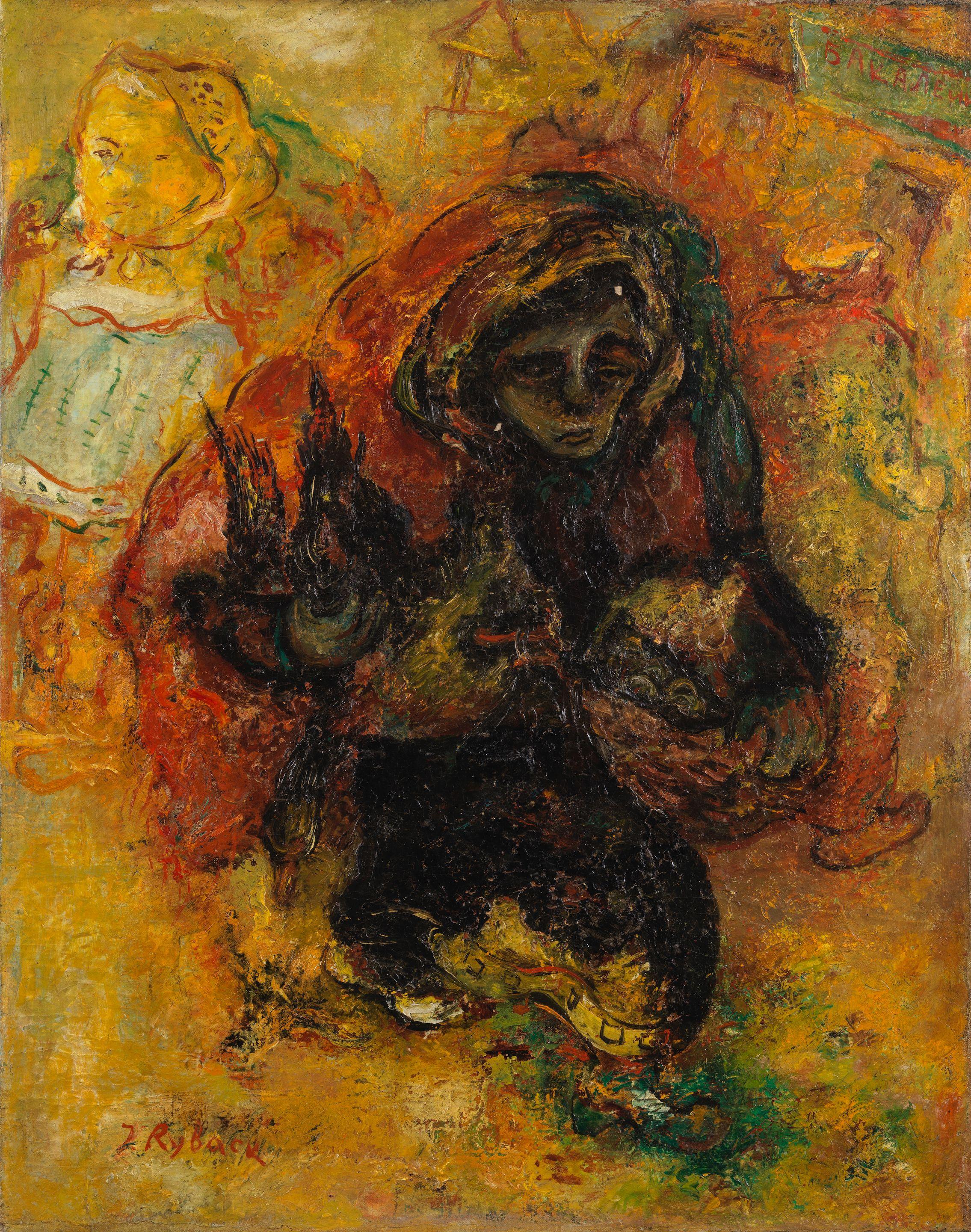 Issachar Ber Ryback - The chicken seller unframed