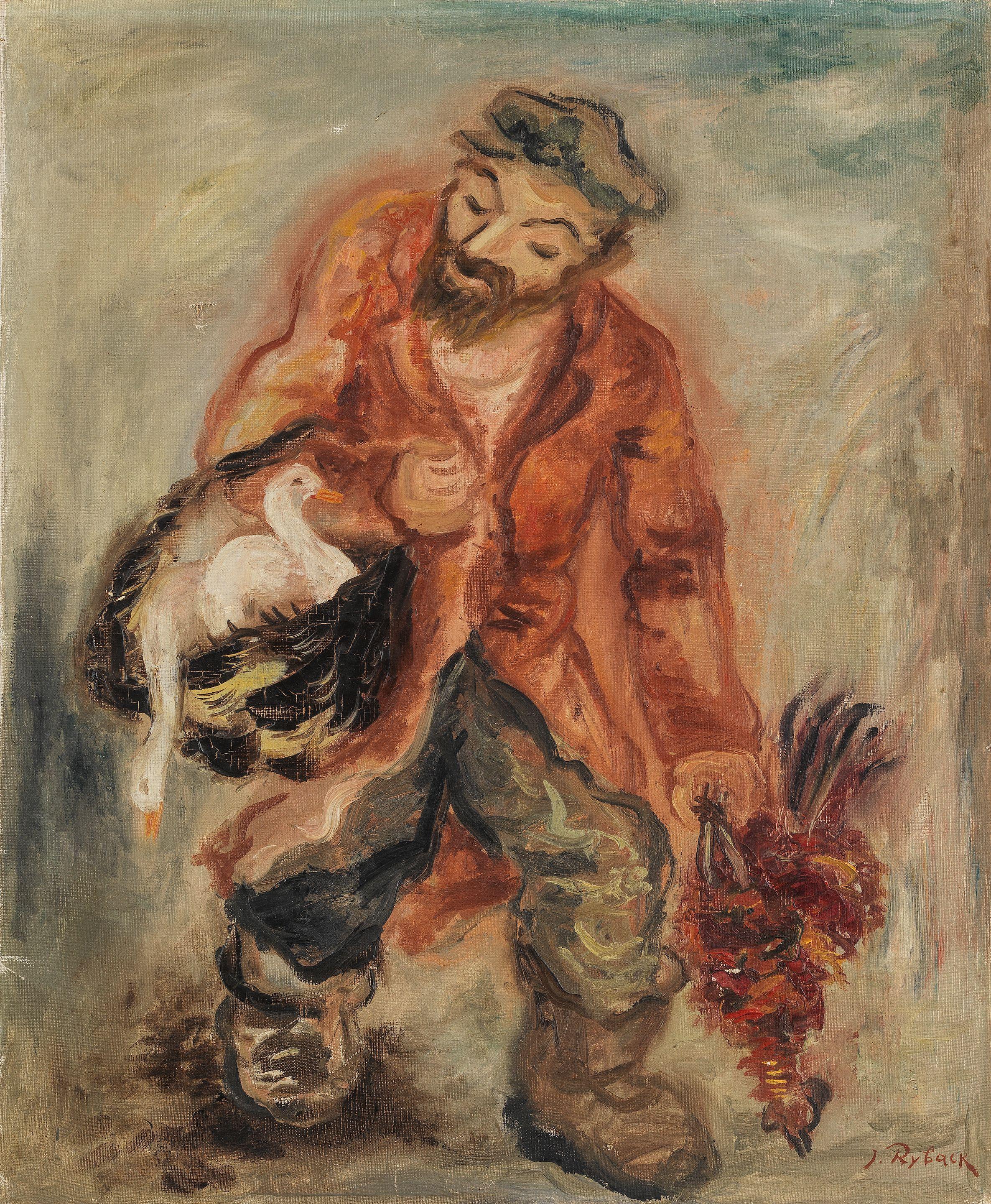 Issachar Ber Ryback - The poultry seller unframed