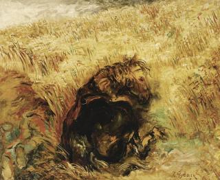Issachar Ryback - Le Repos (Resting), Or, La Campagne