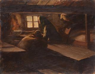 Italo Mus - Interno con figure