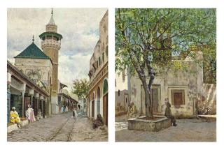 Italo Nunes-Vais - The street of the shoemakers, Tunis; and The square of the French hospital, Tunis