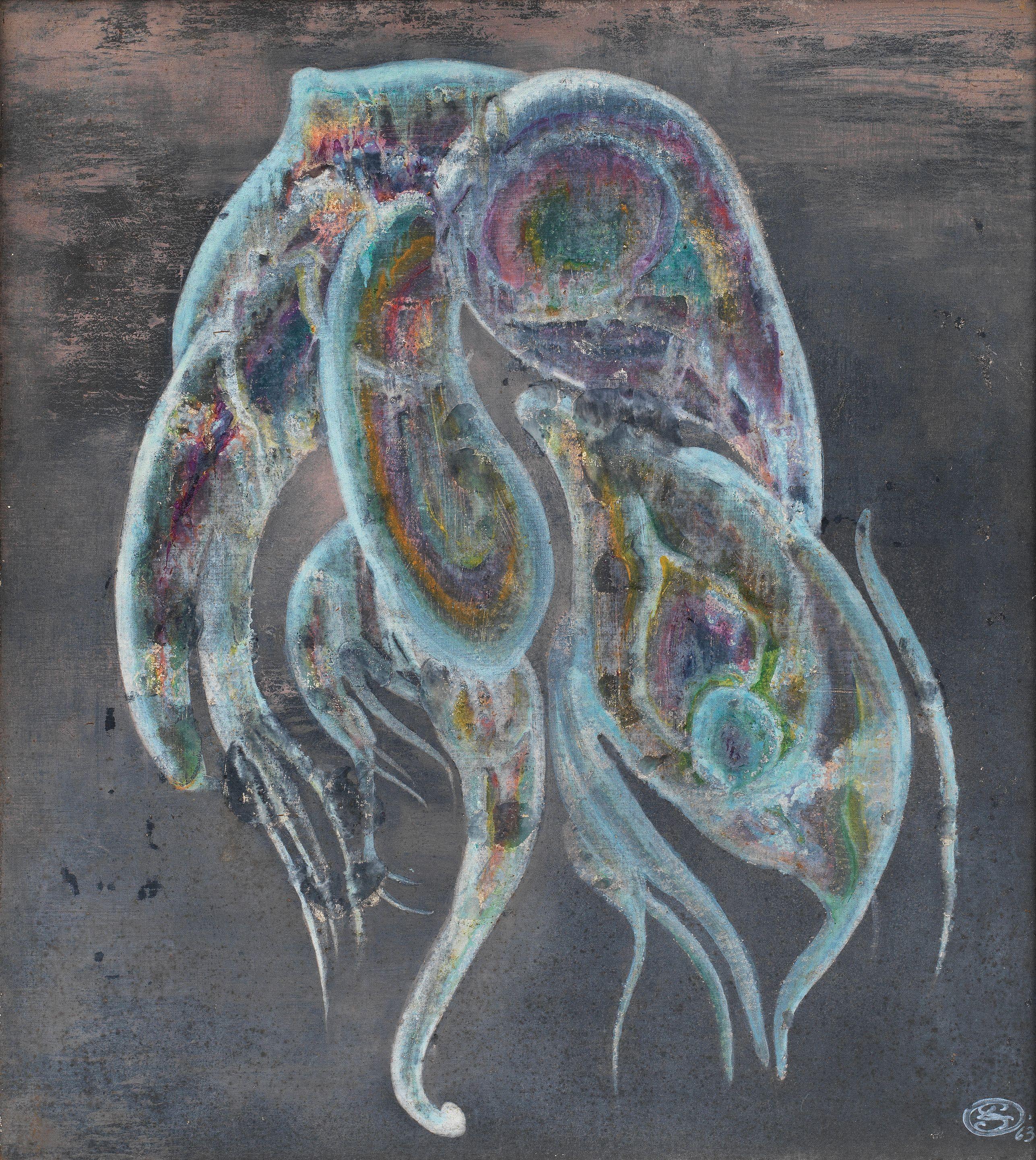 Ithell Colquhoun - Oil on a Wet Road