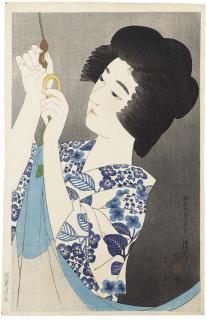 Ito Shinsui - Kaya, gendai bijinshu dai isshu [Mosquito net, from the first series of Modern Beauties]