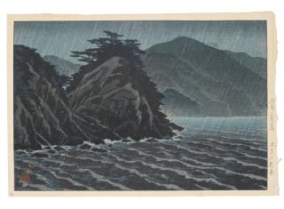 Ito Shinsui - Tago no yau (Evening Rain at Tago Beach)