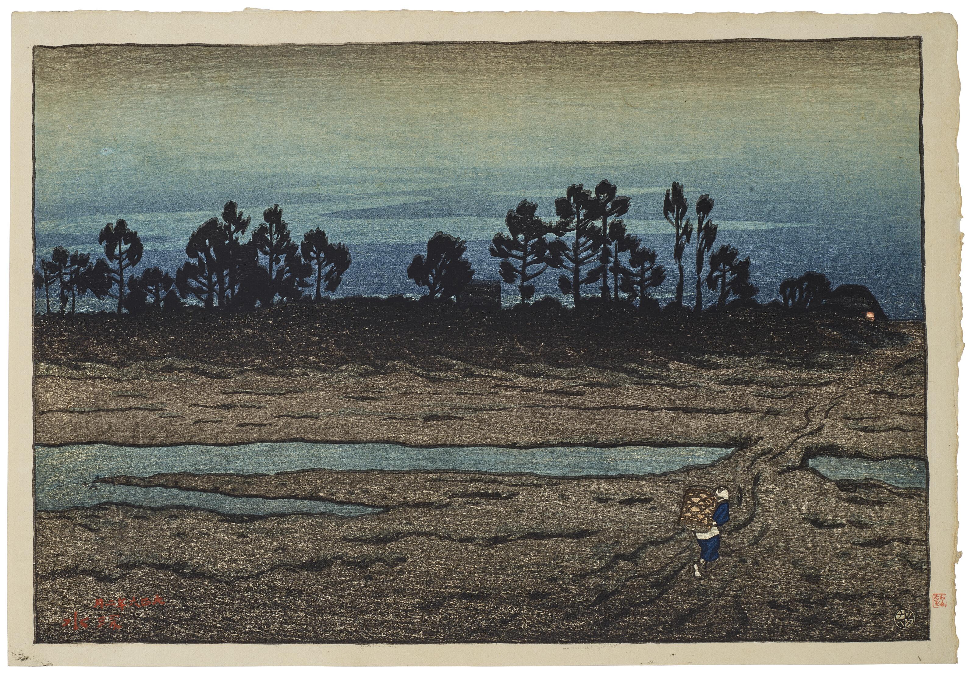 Ito Shinsui - Tamagawahara no yu (Evening at the River, Tamagawa)