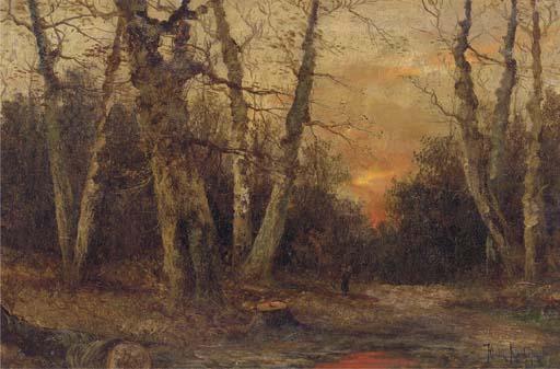 Iulii Iul\'Evich Klever - A Faggot Gatherer At Dawn