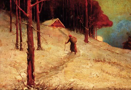 Iulii Iul\'evich Klever - Winter - Homeward bound at Sunset