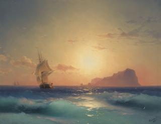 Ivan Aivazovsky - Sunset over Ischia