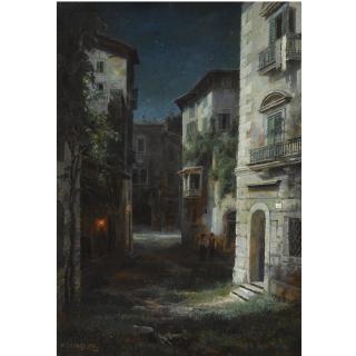 Ivan Avgustovich Veltz - Moonlit Street