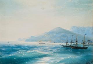 Ivan Constantinovich Aivazovsky - Ships Near The Coast.